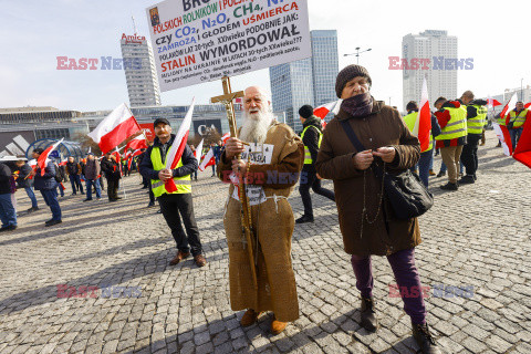 Protest rolników w Warszawie