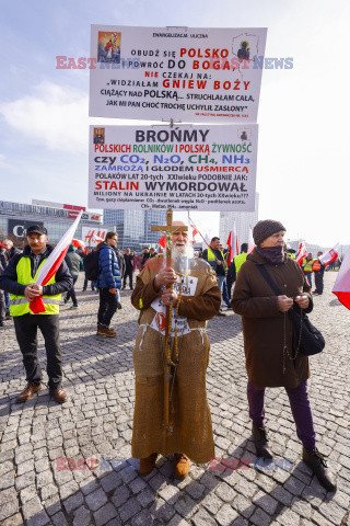 Protest rolników w Warszawie