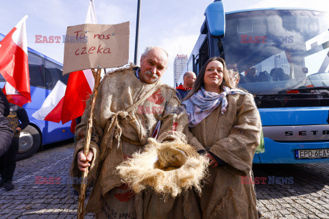 Protest rolników w Warszawie