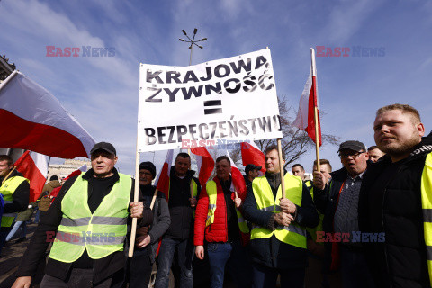 Protest rolników w Warszawie