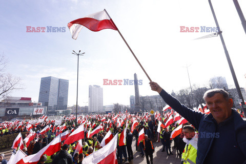 Protest rolników w Warszawie