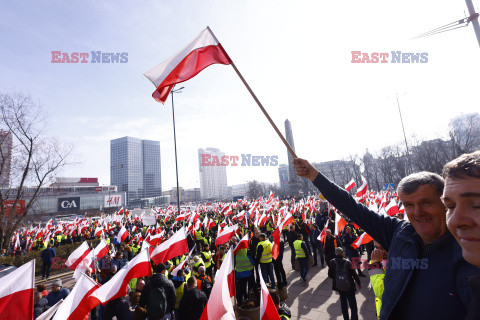 Protest rolników w Warszawie