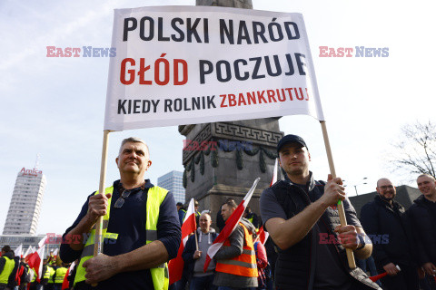 Protest rolników w Warszawie