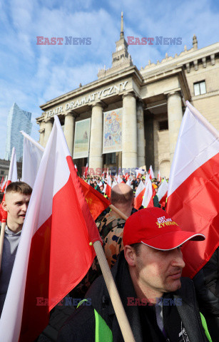 Protest rolników w Warszawie