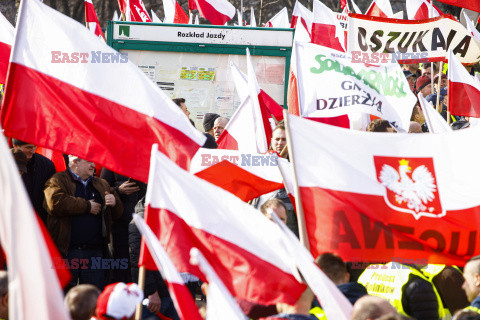 Protest rolników w Warszawie