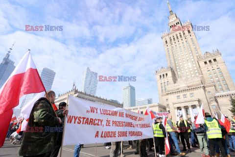 Protest rolników w Warszawie