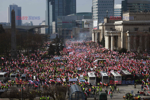 Protest rolników w Warszawie