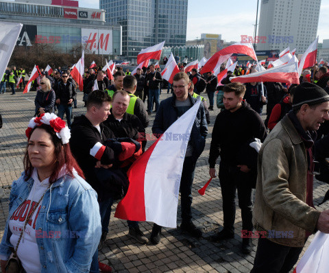 Protest rolników w Warszawie