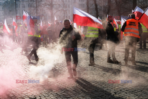 Protest rolników w Warszawie