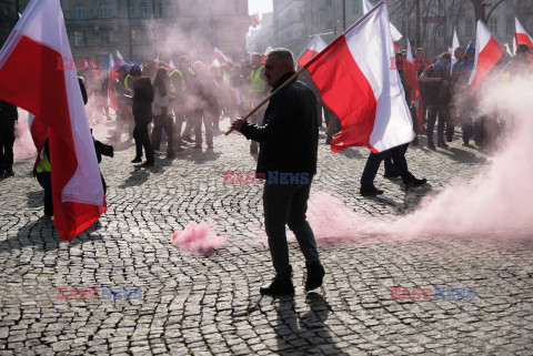 Protest rolników w Warszawie