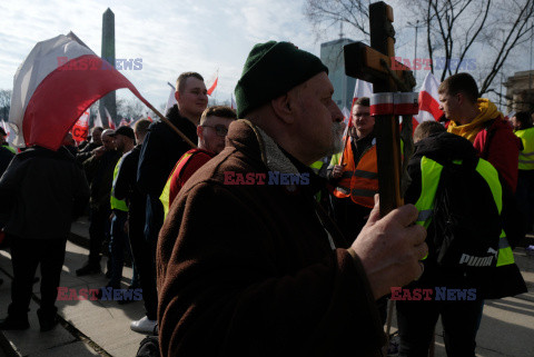 Protest rolników w Warszawie