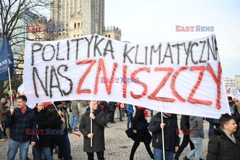 Protest rolników w Warszawie