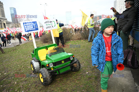 Protest rolników w Warszawie