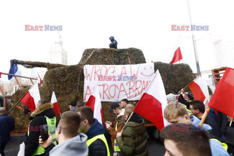 Protest rolników w Warszawie