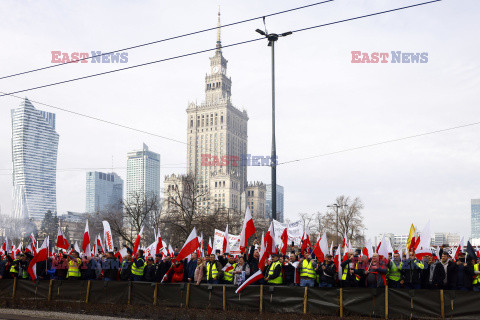 Protest rolników w Warszawie