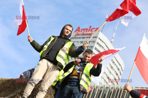 Protest rolników w Warszawie