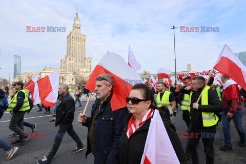 Protest rolników w Warszawie