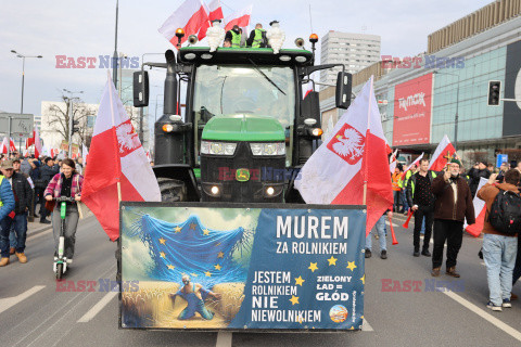 Protest rolników w Warszawie