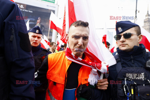 Protest rolników w Warszawie