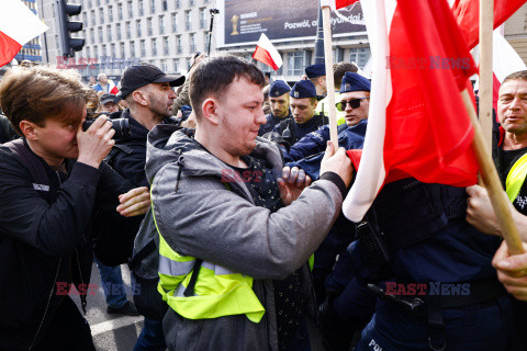 Protest rolników w Warszawie