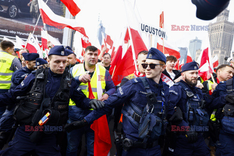 Protest rolników w Warszawie