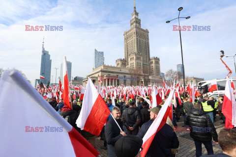 Protest rolników w Warszawie