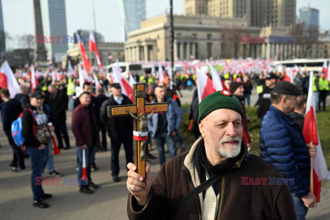 Protest rolników w Warszawie