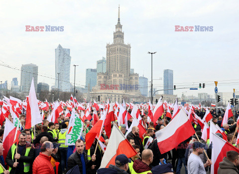 Protest rolników w Warszawie