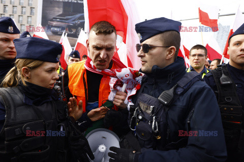 Protest rolników w Warszawie