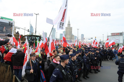 Protest rolników w Warszawie