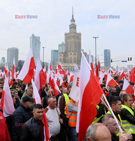 Protest rolników w Warszawie