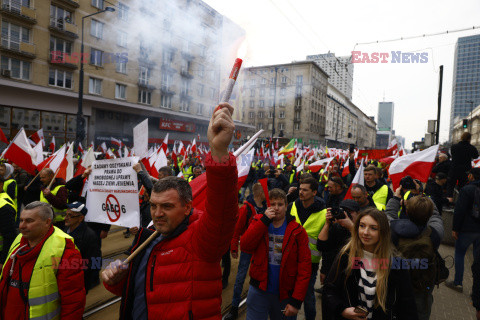 Protest rolników w Warszawie