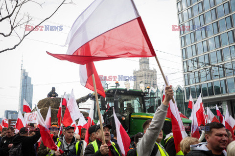 Protest rolników w Warszawie