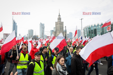 Protest rolników w Warszawie