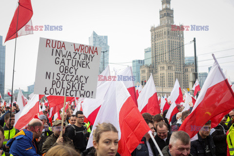 Protest rolników w Warszawie