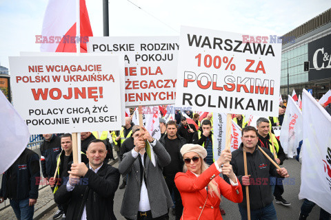 Protest rolników w Warszawie