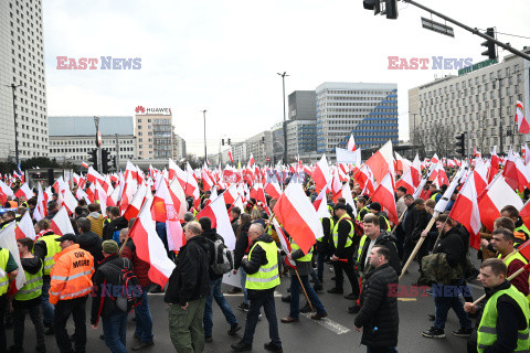 Protest rolników w Warszawie