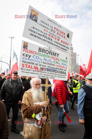 Protest rolników w Warszawie