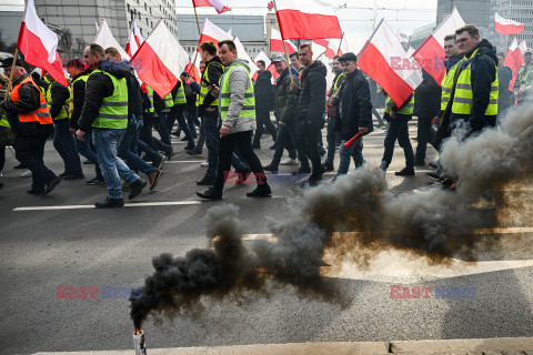 Protest rolników w Warszawie