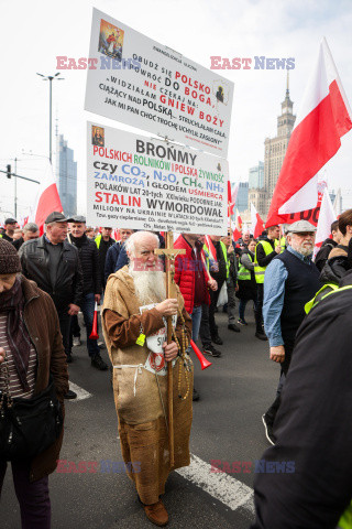 Protest rolników w Warszawie