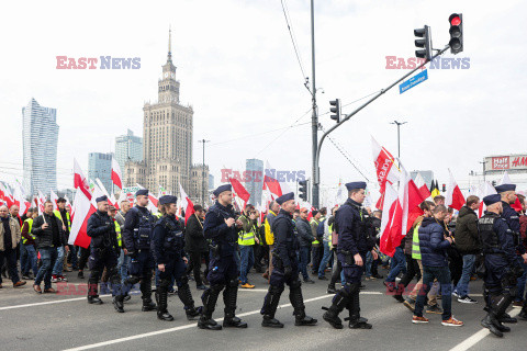 Protest rolników w Warszawie