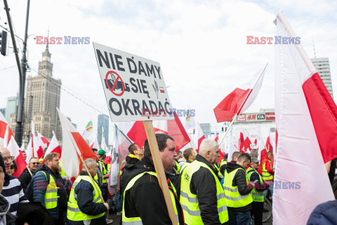 Protest rolników w Warszawie