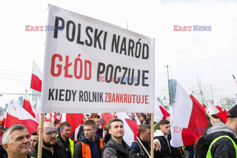 Protest rolników w Warszawie