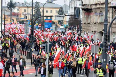 Protest rolników w Warszawie