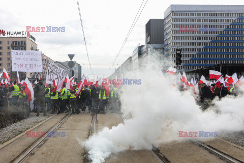 Protest rolników w Warszawie