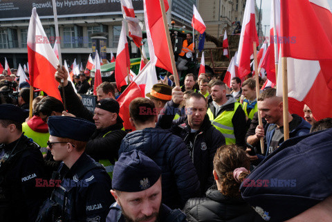 Protest rolników w Warszawie