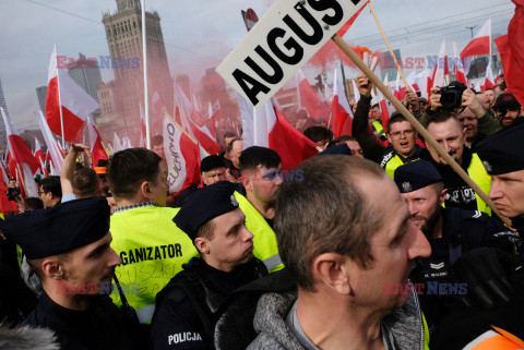 Protest rolników w Warszawie