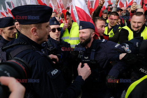 Protest rolników w Warszawie