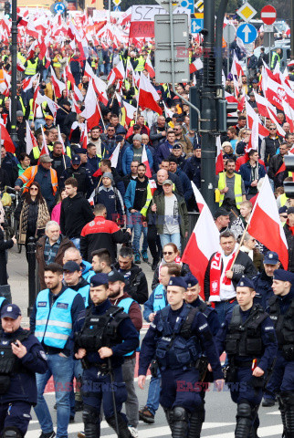 Protest rolników w Warszawie