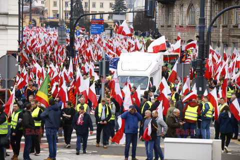 Protest rolników w Warszawie